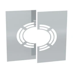 Abdeckblende 0° - 30° Zweiteilig Hinterlüftet Für DW-DESIGN Edelstahl Matt Geschliffen