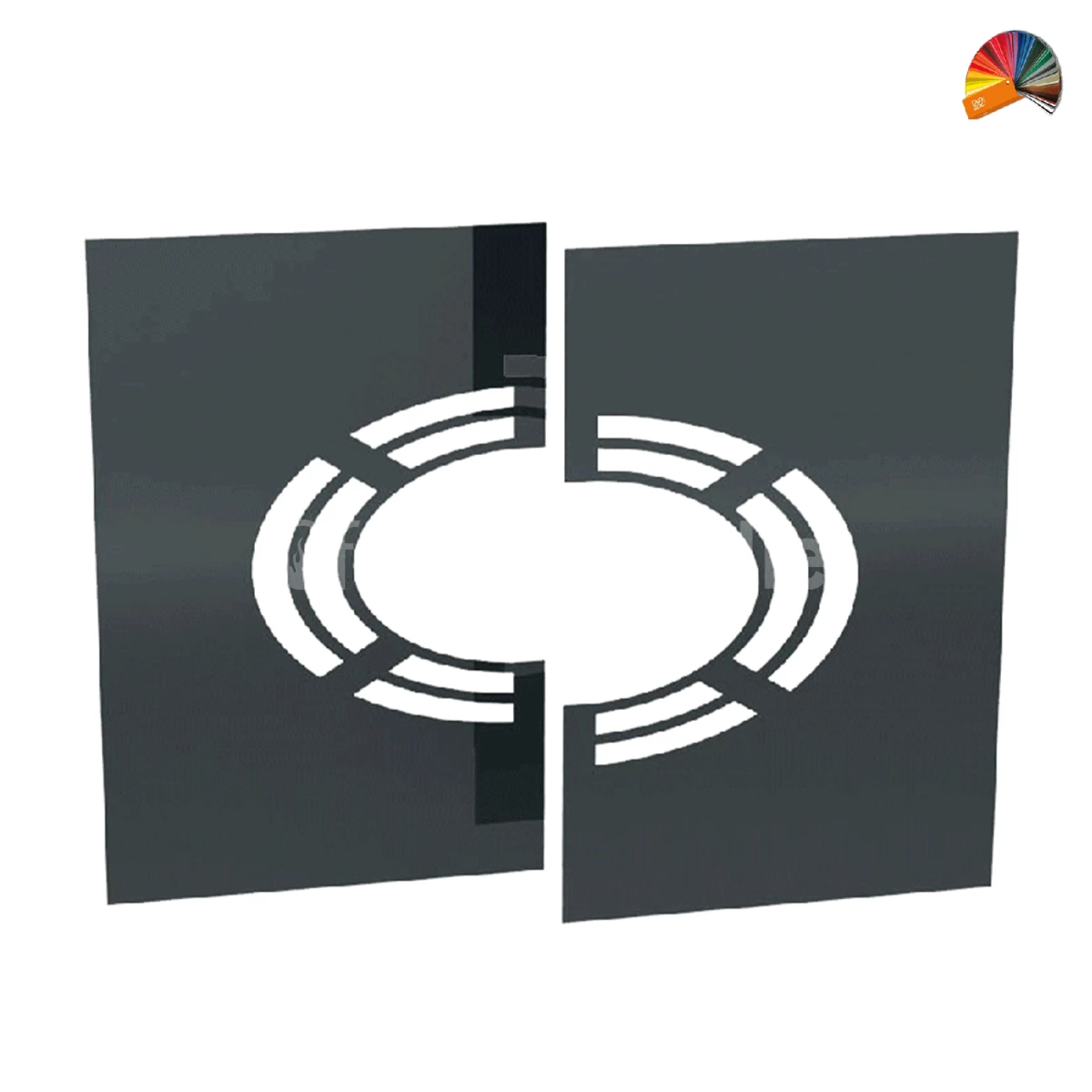 Abdeckblende 31° - 45° Hinterlüftet, Zweiteilig Für Der PROFI Farbig Pulverbeschichtet 3 Abdeckblende 31° - 45° Hinterlüftet, Zweiteilig Für Der PROFI Farbig Pulverbeschichtet