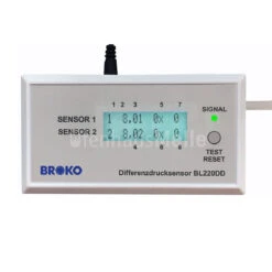 Broko BL220DD(SG), Funk-Differenzdrucksensor, Schornstein- Und Außendruckmessung, Aufputzversion, 868MHz, DIBt Zugelassen