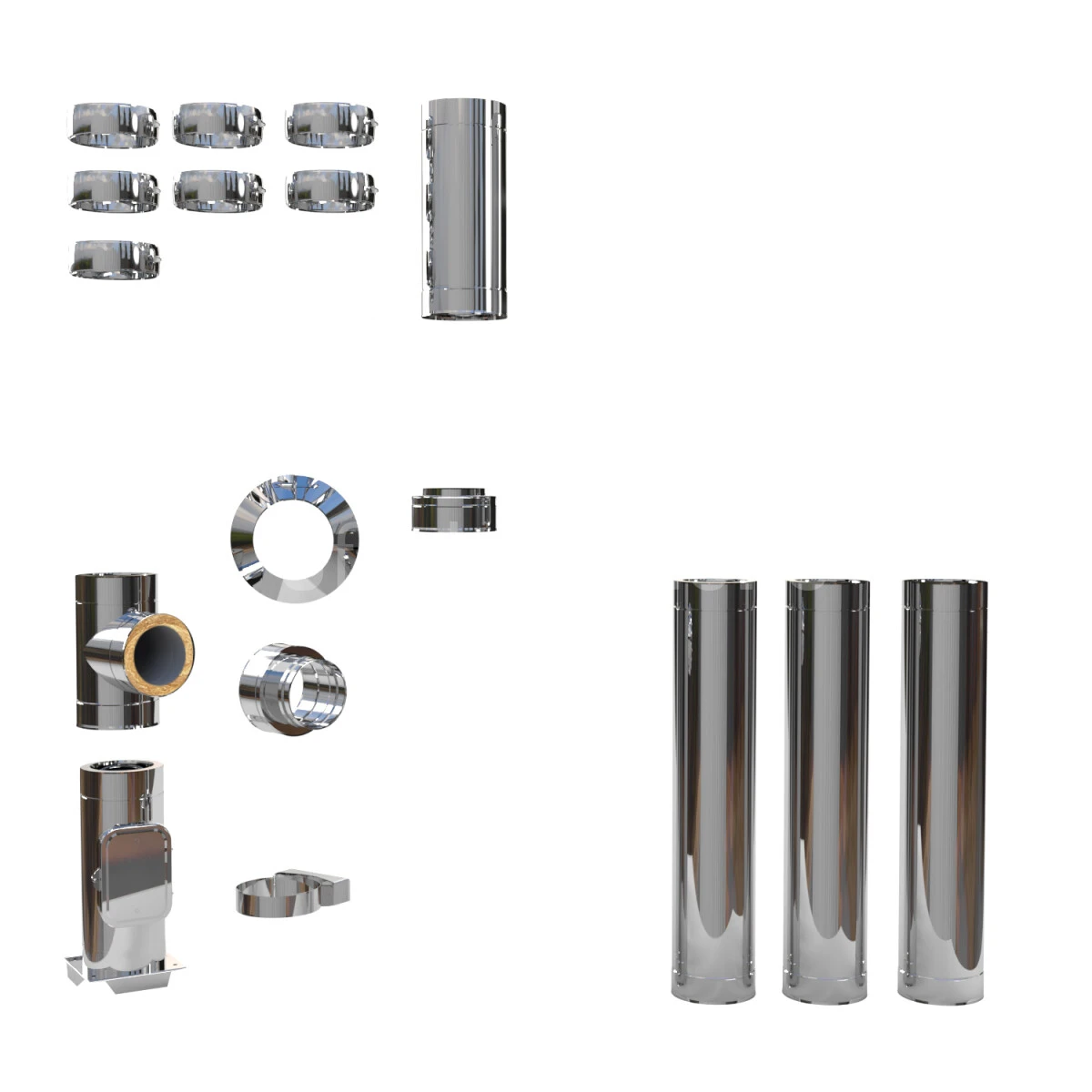 Edelstahlschornstein Bausatz Doppelwandig Der GÜNSTIGE 4,70 M 4 Edelstahlschornstein Bausatz Doppelwandig Der GÜNSTIGE 4,70 M – Bild 2