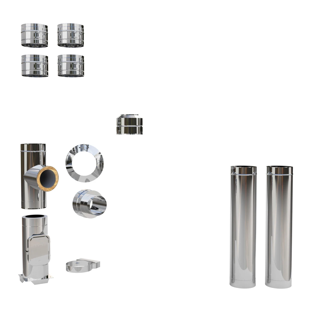 Edelstahlschornstein Bausatz Doppelwandig Der PROFI 3,30 M 4 Edelstahlschornstein Bausatz Doppelwandig Der PROFI 3,30 M – Bild 2