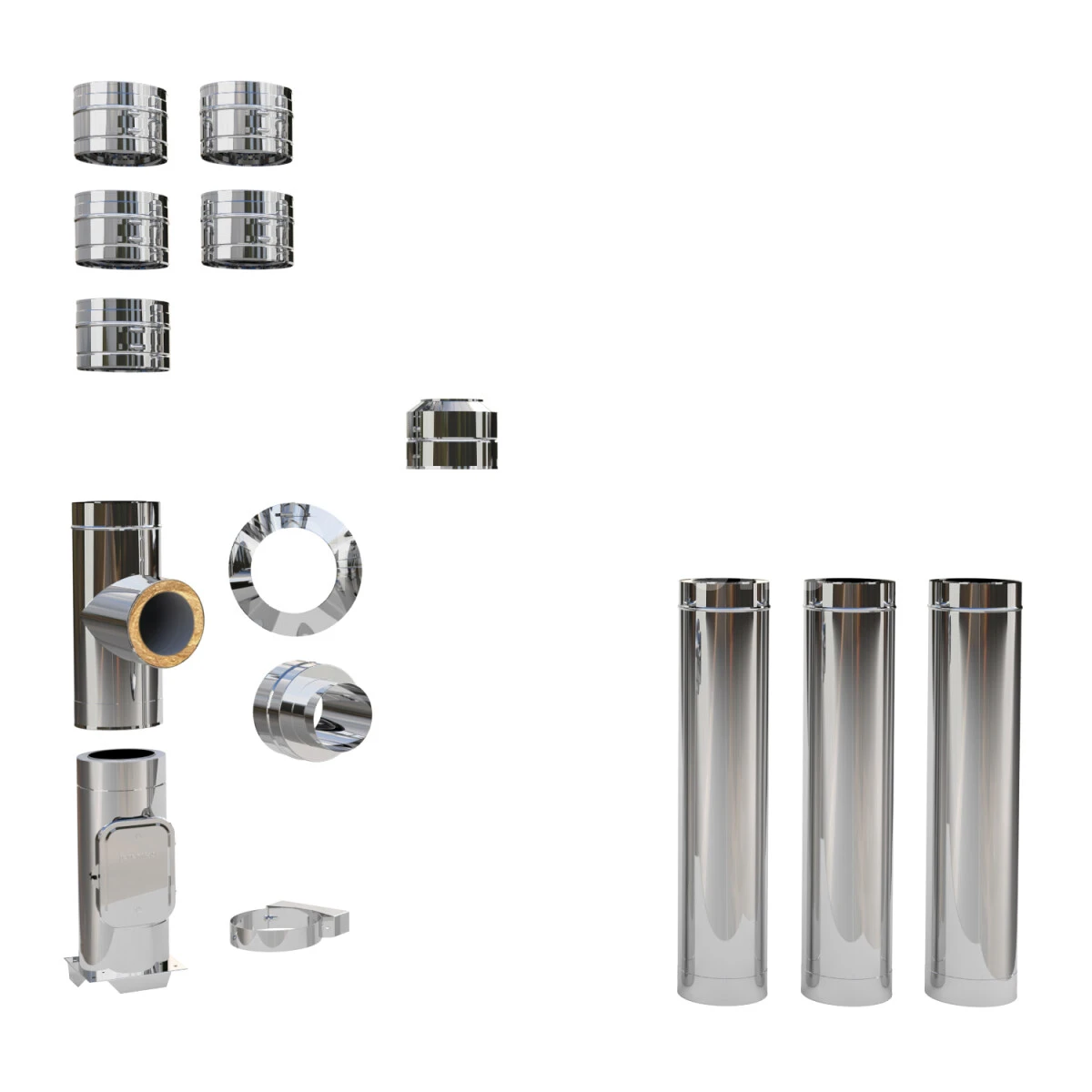 Edelstahlschornstein Bausatz Doppelwandig Der PROFI 4,30 M 4 Edelstahlschornstein Bausatz Doppelwandig Der PROFI 4,30 M – Bild 2