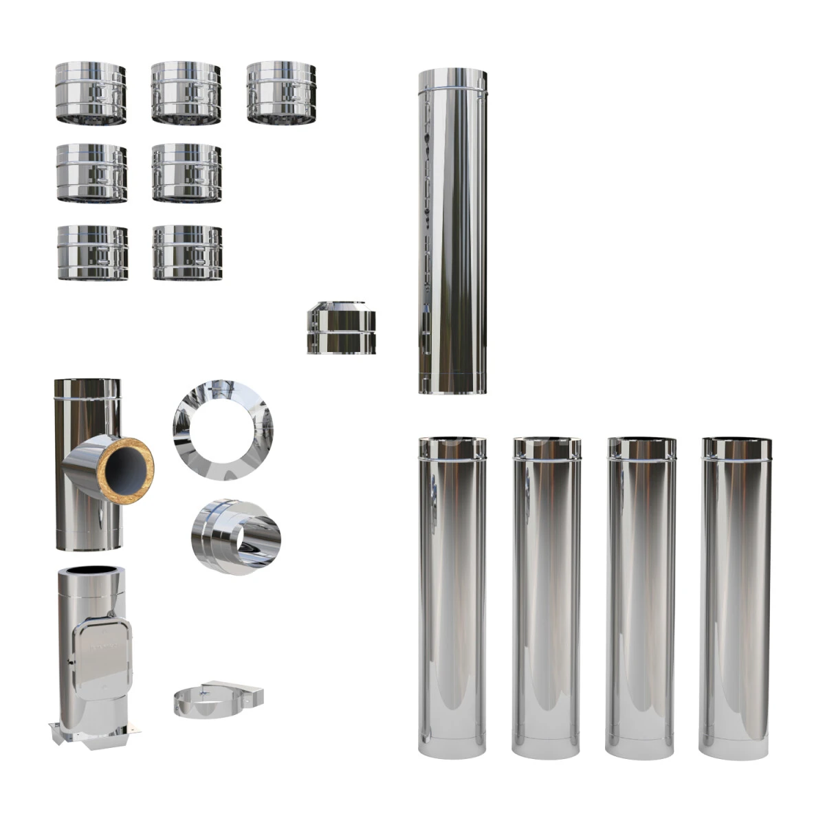 Edelstahlschornstein Bausatz Doppelwandig Der PROFI 6,30 M 4 Edelstahlschornstein Bausatz Doppelwandig Der PROFI 6,30 M – Bild 2