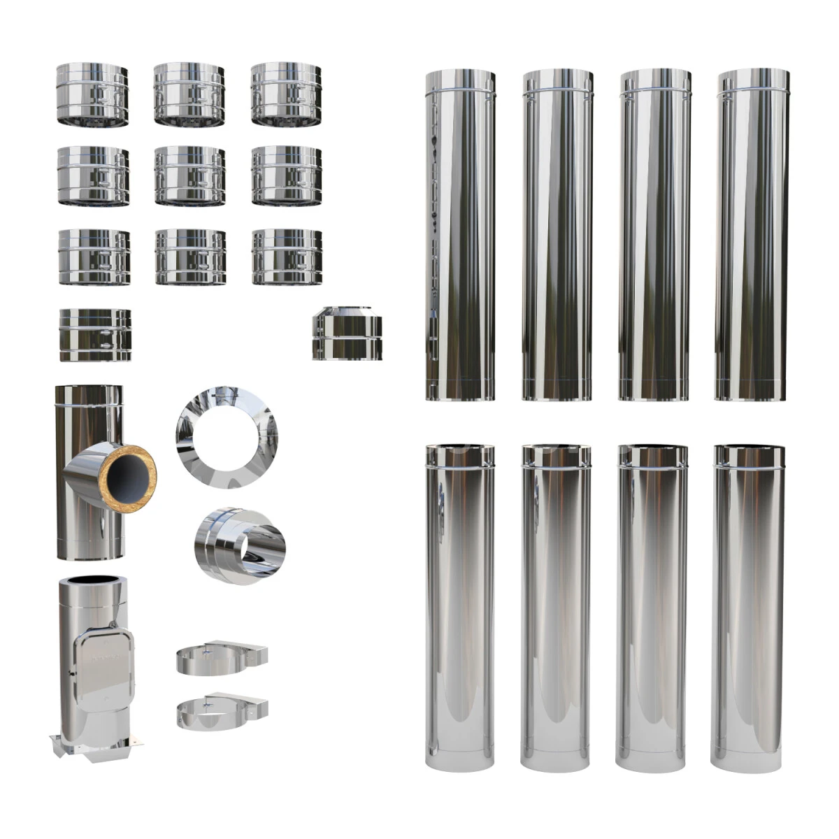 Edelstahlschornstein Bausatz Doppelwandig Der PROFI 9,30 M 4 Edelstahlschornstein Bausatz Doppelwandig Der PROFI 9,30 M – Bild 2
