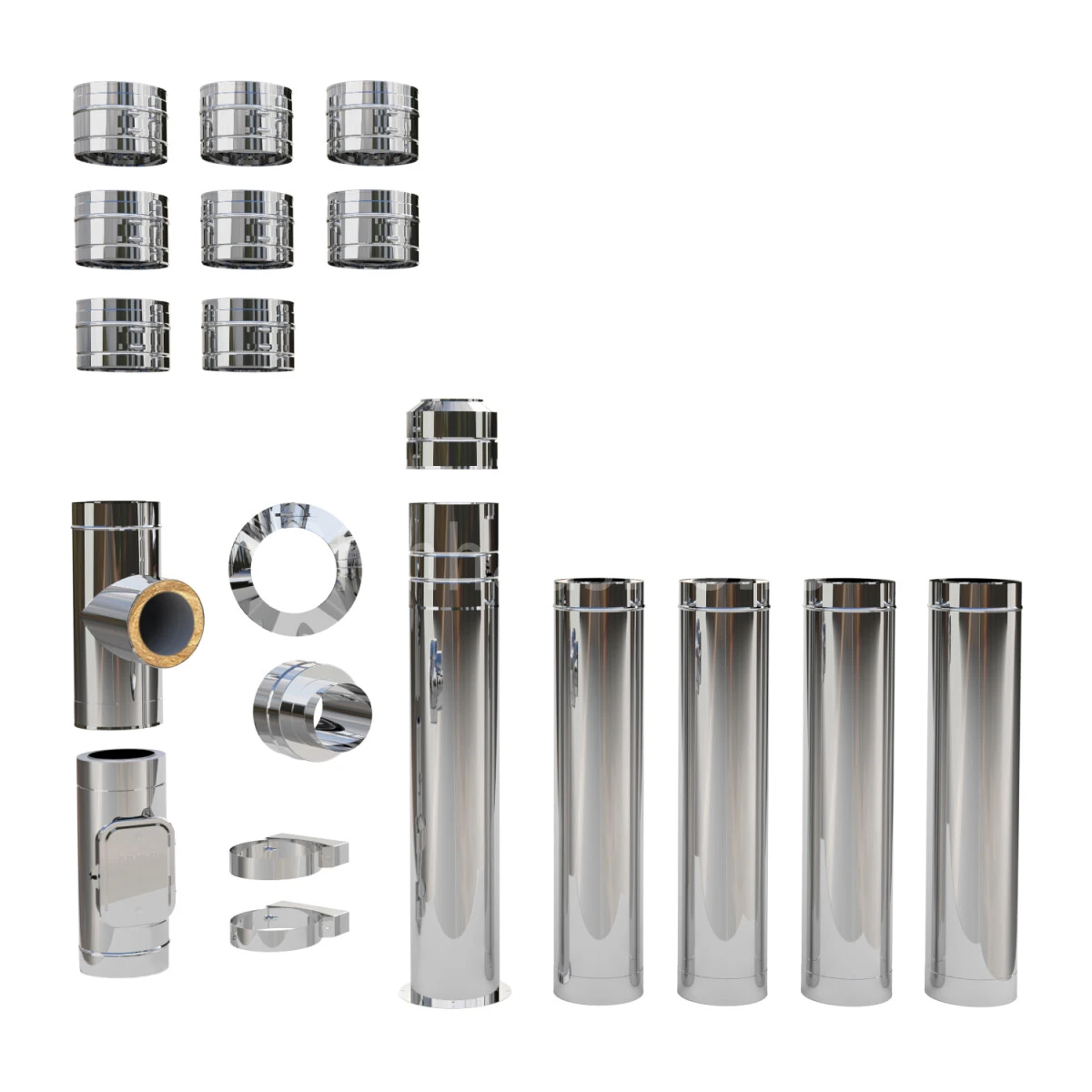 Edelstahlschornstein Doppelwandig Bausatz, Bodenmontage Der PROFI 6,30 M 4 Edelstahlschornstein Doppelwandig Bausatz, Bodenmontage Der PROFI 6,30 M – Bild 2