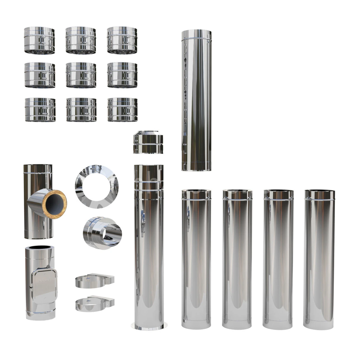 Edelstahlschornstein Doppelwandig Bausatz, Bodenmontage Der PROFI 7,30 M 4 Edelstahlschornstein Doppelwandig Bausatz, Bodenmontage Der PROFI 7,30 M – Bild 2