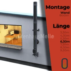 Farbiger Doppelwandiger Edelstahlschornstein Als Bausatz 6,30 M