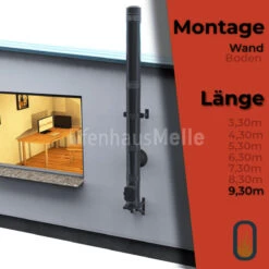 Farbiger Doppelwandiger Edelstahlschornstein Als Bausatz 9,30 M