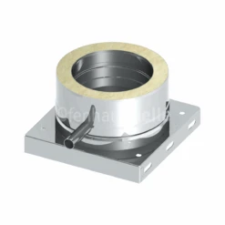 Grundplatte Mit Kondensablauf Seitl. DW-DESIGN Edelstahl Matt Geschliffen