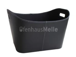 Holzkorb Imitiertes Leder, H:350 L:560 B:430mm