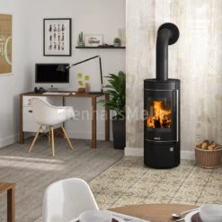 Kaminofen Justus MINO TOP 2.0 Stahl Schwarz -Heizgeräte Verkauf kaminofen justus mino top 20 stahl schwarz2