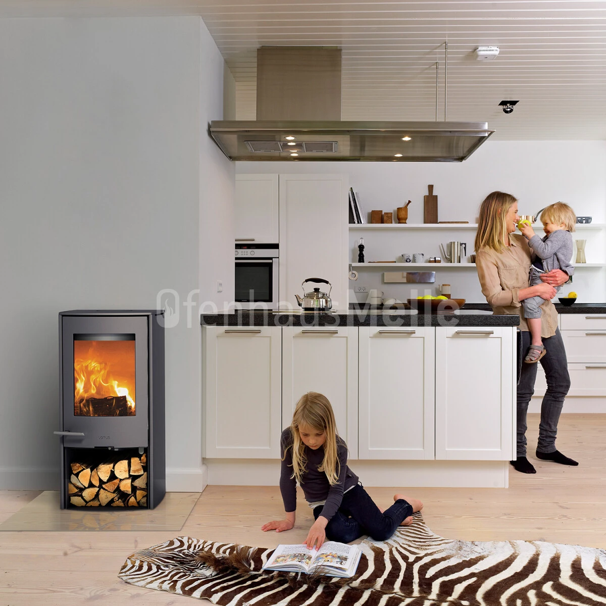 Kaminofen Lotus Mondo 30 Schwarz Steinverkleidung 4 Kaminofen Lotus Mondo 30 Schwarz Steinverkleidung – Bild 2