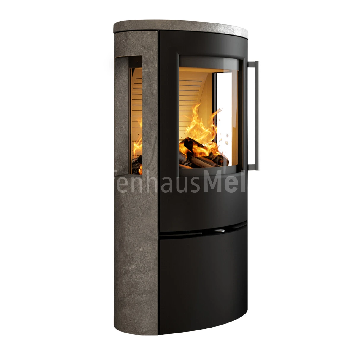 Kaminofen TermaTech TT23 RGS Speckstein Schwarz 3 Kaminofen TermaTech TT23 RGS Speckstein Schwarz