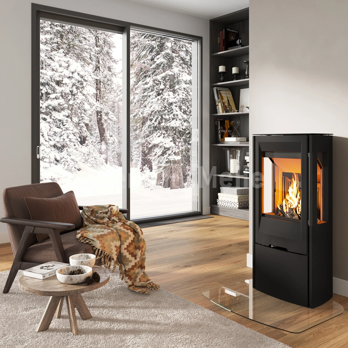 Kaminofen TermaTech TT30G Stahl Schwarz 4 Kaminofen TermaTech TT30G Stahl Schwarz – Bild 2