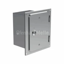 Kamintür Edelstahl 210x140mm Mit Schiebestutzen 150mm Schräg