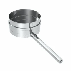 Kondensatschale Mit Ablaufrohr L=250mm. 1/2" Nippel EW Edelstahl