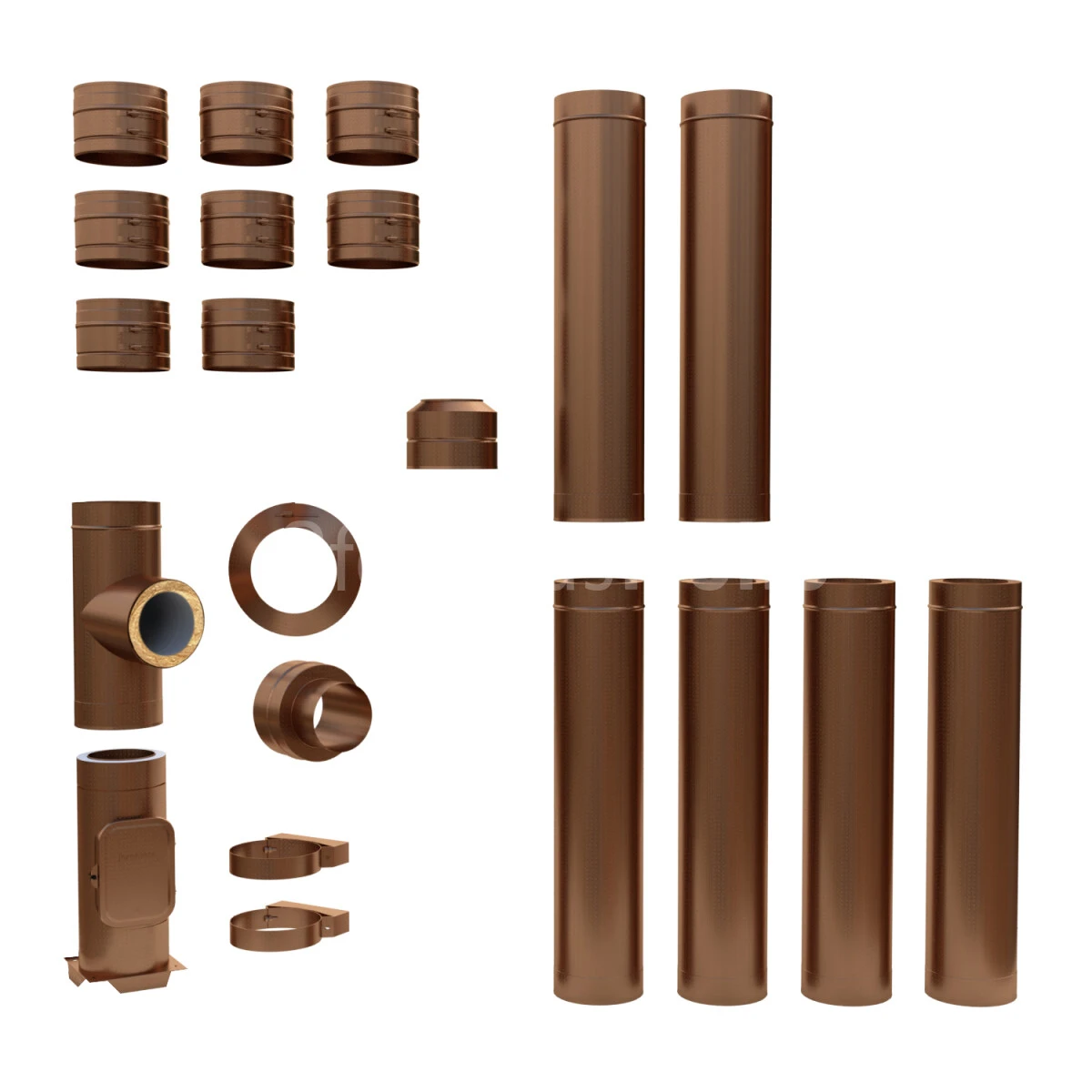 Kupferschornstein Bausatz Doppelwandig Der PROFI 7,30 M 4 Kupferschornstein Bausatz Doppelwandig Der PROFI 7,30 M – Bild 2
