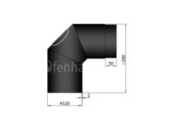 Ofenrohr Bogen 90° Mit Tür 150 Mm -Heizgeräte Verkauf ofenrohr bogen 90 mit tuer4