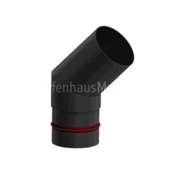 Pelletrohr SlimLine Bogen/Winkel 45° Schwarz
