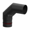 Pelletrohr SlimLine Bogen/Winkel 90° Mit Tür Schwarz -Heizgeräte Verkauf pelletrohr slimline bogen winkel 90 mit tuer schwarz