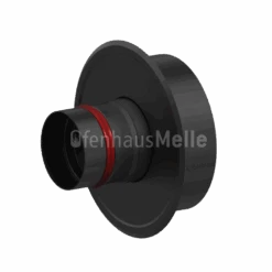 Pelletrohr SlimLine Kupplung Mauermuffe Doppelt Auf Ø130 Mm Schwarz