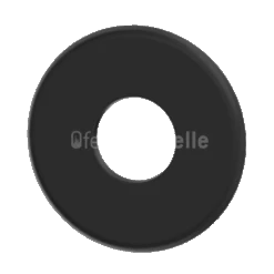 Pelletrohr SlimLine Rosette 70mm Schwarz