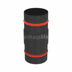 Pelletrohr SlimLine Steckverbinder / Verbindungsstück M/M Schwarz