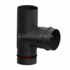Pelletrohr SlimLine T-Stück F/F Ohne Kondensatschale Schwarz -Heizgeräte Verkauf pelletrohr slimline t stueck ff ohne kondensatschal schwarz