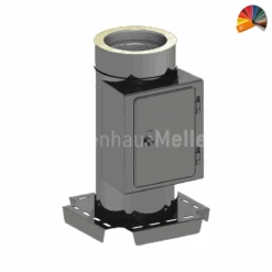 Reinigungselement Mit Tür Und Integr. Grundplatte Für Der PROFI Farbig Pulverbeschichtet