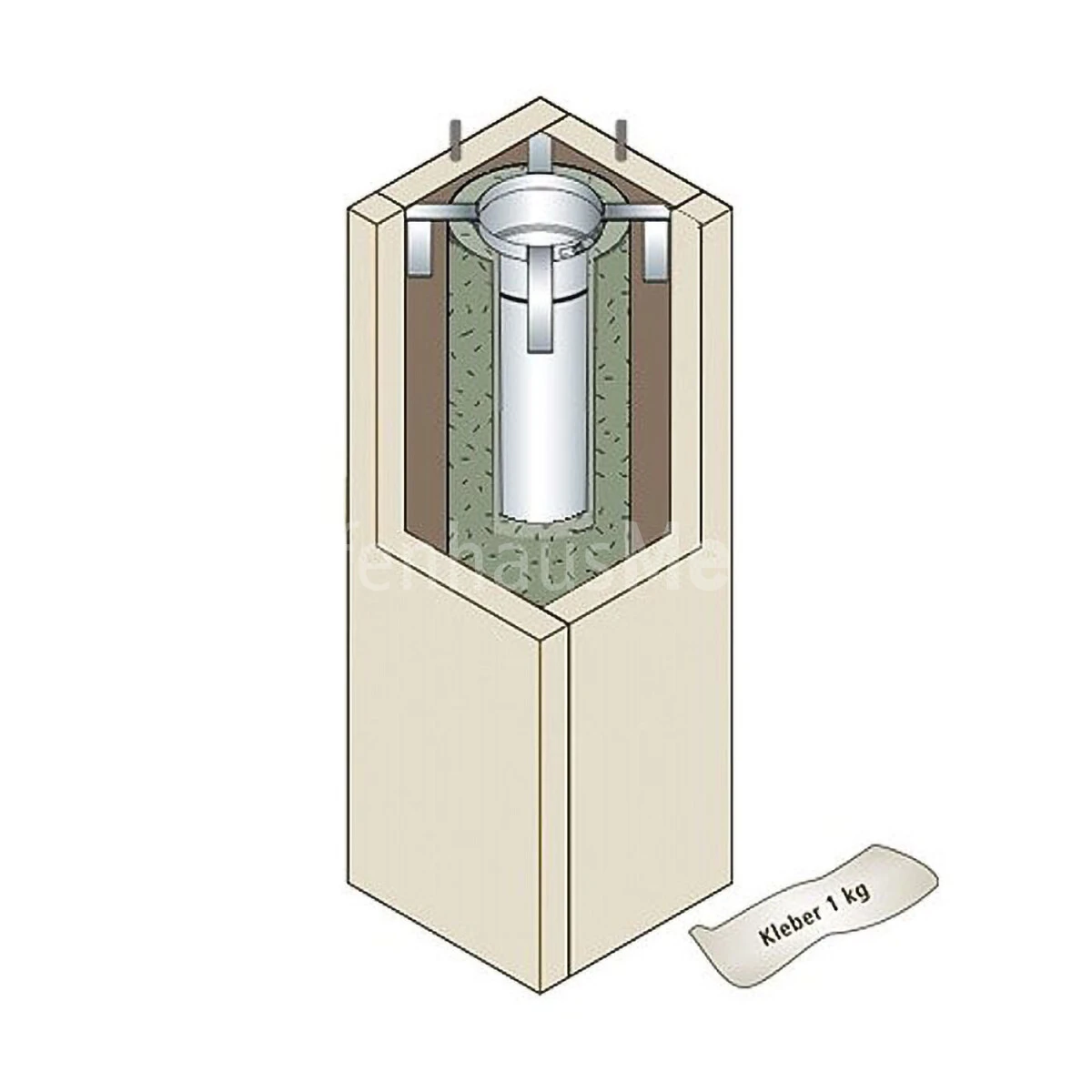 Verlängerung 1m Zu Leichtbauschornstein 3 Verlängerung 1m Zu Leichtbauschornstein