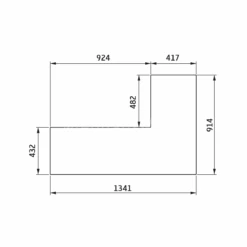 Vorlegeplatte Glas 6mm Zu Contura CI41 (L-Form)