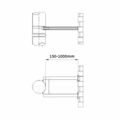 Wandhalter Verlängerung Edelstahl Matt Geschliffen Für DW-DESIGN -Heizgeräte Verkauf wandhalter verlaengerung edelstahl matt geschliffen fuer dw design3