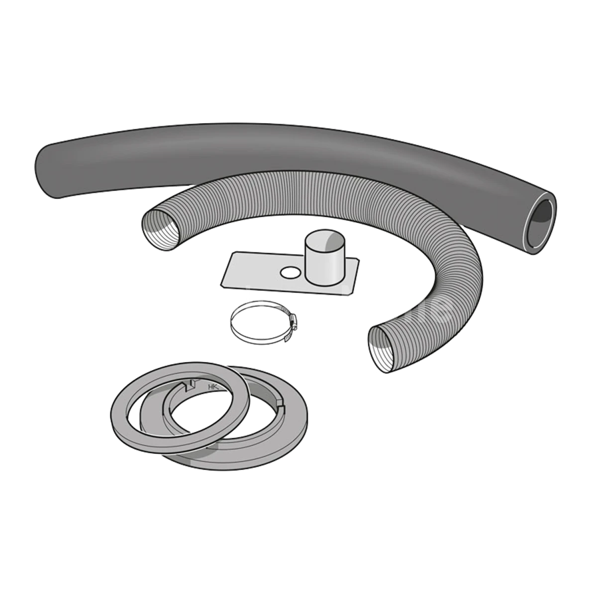 Zuluftsystem Set Externe Verbrennungsluft Zu Contura (Drehteller) 3 Zuluftsystem Set Externe Verbrennungsluft Zu Contura (Drehteller)